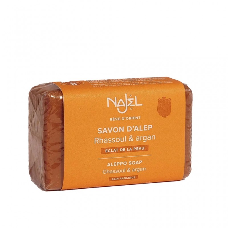 Sapun natural de Alep Najel cu ulei de argan si argila rhassoul - 100g
