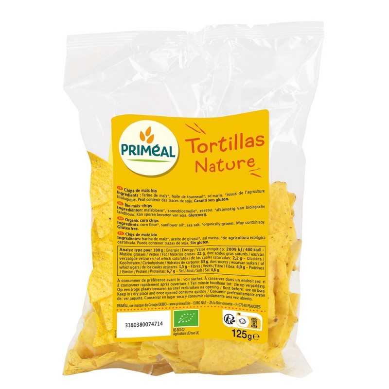 Chipsuri bio tortila natur