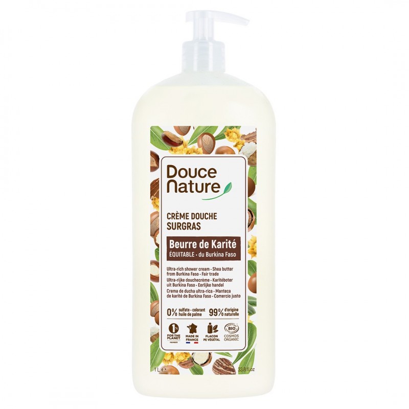 Gel de dus natural cu unt de shea - format familal 1Litru