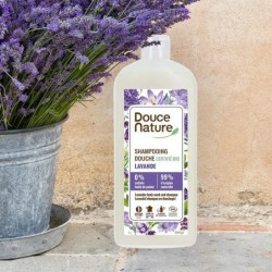 Sampon si gel de dus natural bio 2 in 1cu lavanda 1L